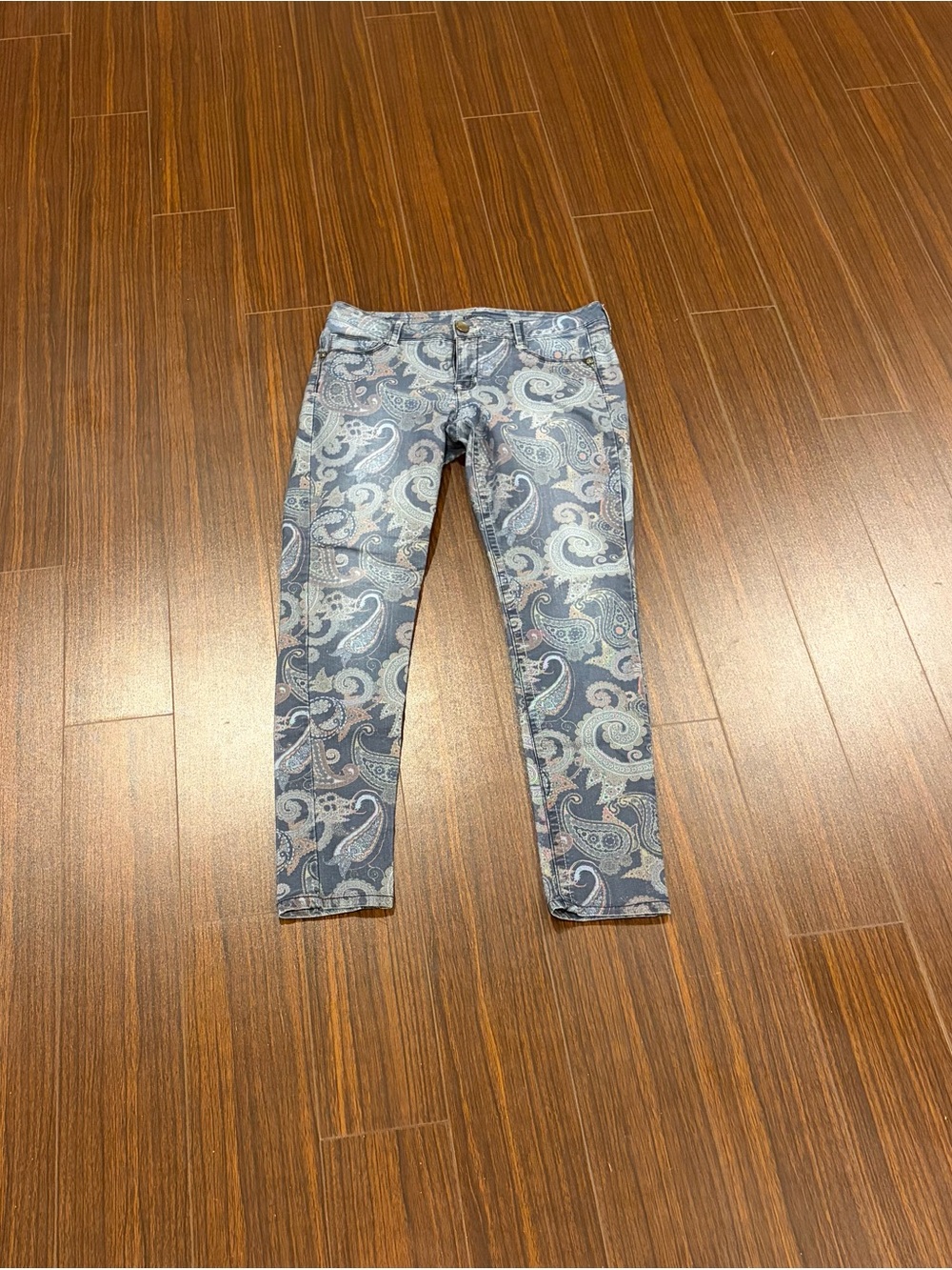 Kut from the Kloth Paisley Skinny Blue Jeans Size 6